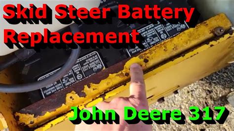 john deere 125 skid steer battery|john deere 12v battery replacement.